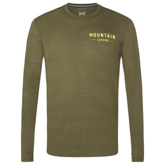 super.natural Skiing Gear L/S Longsleeve für Herren | oliv