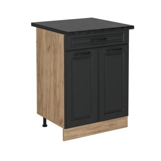 Vicco Mueble Bajo De Cocina R-line, Antracita Casa De Campo, 60 Cm Con Caj&oacute;n, Et Antracita Vicco