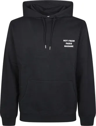 Dr&ocirc;le de Monsieur Hoodies & sweatvesten, Heren, Zwart, S, Katoen, Bold Slogan Hoodie