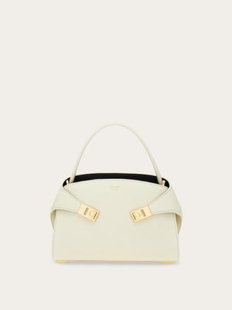 Ferragamo Women Hug soft bicolor handbag (XS) White