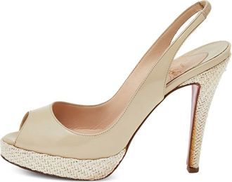 Christian Louboutin leather heeled sandals - Neutrals