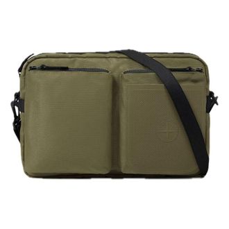 Stone Island Nylon Panama Crossbody Bag with Pockets Military Green L2S1592000-06S0391-V005G