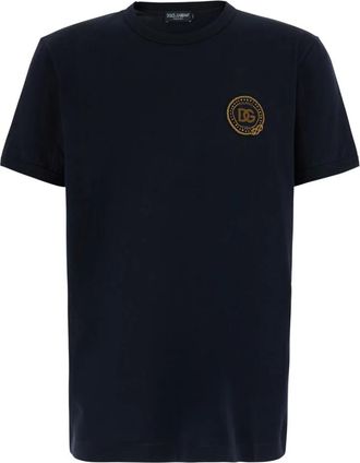 Dolce & Gabbana Jersey Classic Fit Marina - Heren - T-shirts - Blauw - XL - Tops