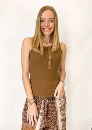 Astrid Rome Tank Top In Brown