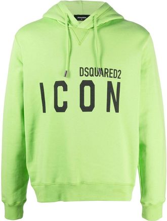Dsquared2 Icon-print cotton hoodie - men - Cotton - S - Green