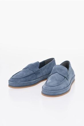Hogan Suede Penny Loafers With Rubber Sole size 38,5