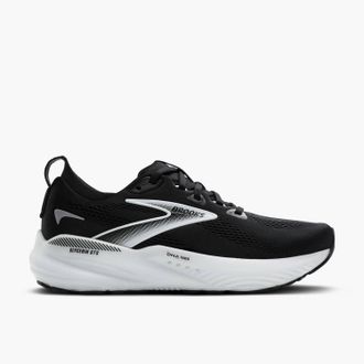 Brooks Womens Glycerin Gts 22 Running Shoes In Black/grey/white