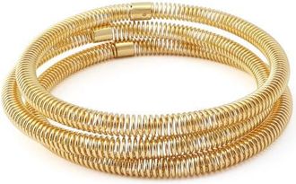 Robert Lee Morris Set of Three Coiled Bangles in Gold at Nordstrom