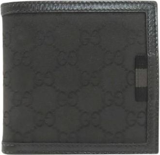 Gucci Pre-owned Wallets, female, Black, Size: ONE SIZE Pre-owned Nylon Wallet