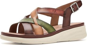 Josef Seibel Sevran 07 Womens Sandals Green : EU 38 (US Womens 7-7.5) M, Leather