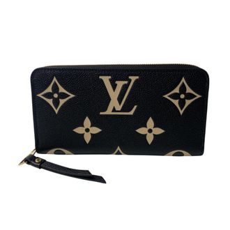 Louis Vuitton Black Leather Long Wallet (Bi-Fold) (Pre-Owned)