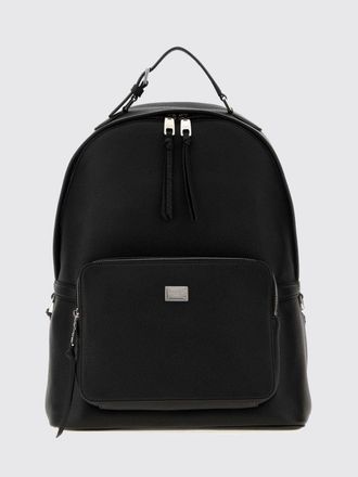 Dolce & Gabbana Vittoria Grained Calfskin Backpack with Applied Logo