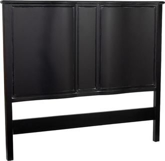 Wanderlust Deco Cabecero de cama de madera negro 150x6x130h cm