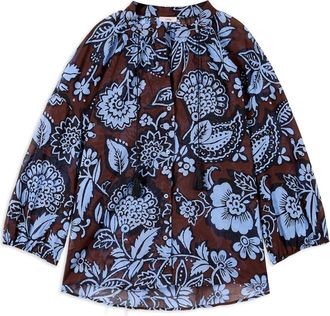 Oltre Blouses - Dames - Blouses - Bruin - S/M - Katoen - Overhemden