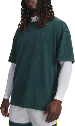 Under Armour UA Logo Patch Oversize T-Shirt in Arden Green at Nordstrom, Size Xx-Large