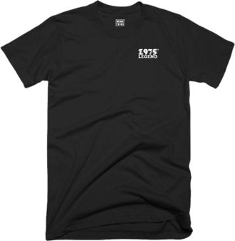 Generic 1975 Legend T Shirt Pocket 50th Birthday 50 Years Born in 1975 Funny Joke Vintage Retro Gift Tee Top (UK, Alpha, XXL, Regular, Regular, Black)