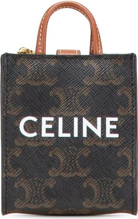 Celine Pre-owned Mini Vertical Cabas Tote - Dames - Vintage Mini Tas - Bruin - ONE Size - Leer - Vintage