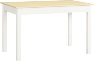 HOMCOM Mesa De Comedor Moderna De Dise&ntilde;o Bicolor Con Gran Tablero De Madera, Con Capacidad Para 4 A 6 Personas, Dimensiones 119 Cm De Largo X 70 Cm De Ancho 