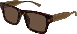 Gucci GG2072SA Asian Fit 003 Mens Sunglasses Tortoiseshell Size 52 - Free RX Lenses - Free RX Lenses