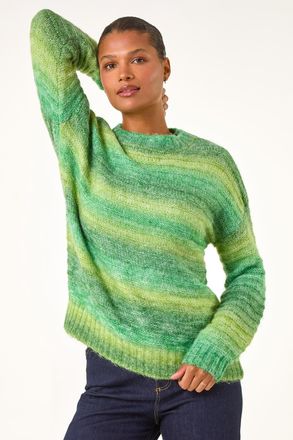 Roman Spacedye Stripe Crew Neck Jumper