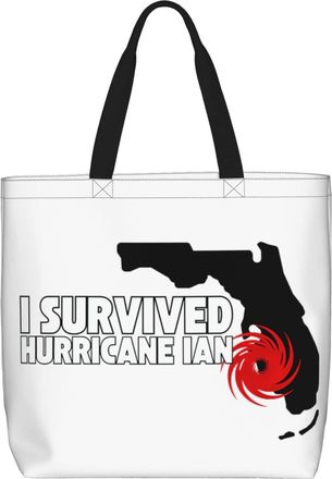 Generic Women Handbag I Survived Hurricane Ian Daily Bag Girls Retro Shopping Bags, For Swim, Christmas, Wedding, School, Birthday