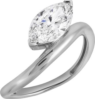 LuvMyJewelry Lana 1.5 Ct Marquise Lab Grown Diamond Engagement Ring in 14K White Gold at Nordstrom, Size 7
