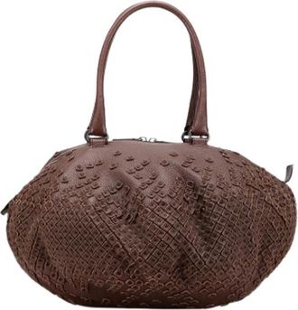 Bottega Veneta Pre-owned Handbags, female, Brown, Size: ONE SIZE Pre-owned Leather shoulder-bags