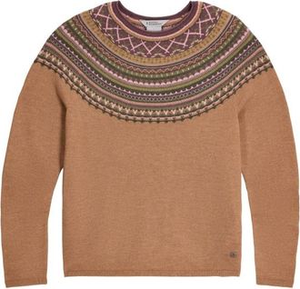 Royal Robbins Westlands Fairisle Crew Merinopullover f&uuml;r Damen | braun