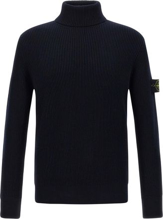 Stone Island Blue Ribbed sweater