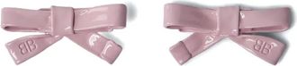 Balenciaga bow-motif earrings - women - PVC - One Size - Pink