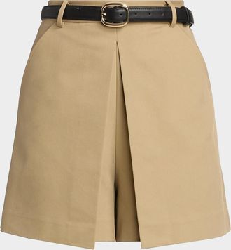 Self Portrait Gaberdine Belted Skort