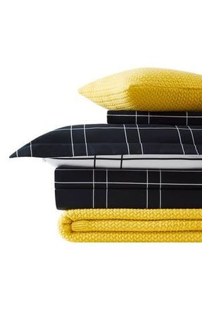 Southshore Fine Linens Urban Grid 5-Piece Bedding Set in Black at Nordstrom Rack, Size California King
