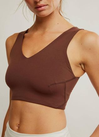 Free People Never Better Crop Cami Top In Cocoa