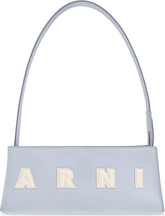 Marni Logo Bag - Dames - Schoudertassen - Blauw - ONE Size - Leer - Tassen