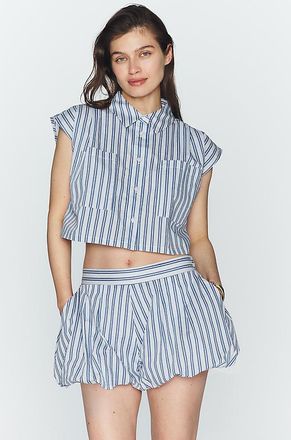 Maeve Striped Bubble Shorts
