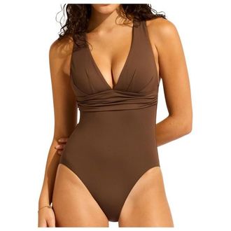 Seafolly Collective Cross Back One Piece Badeanzug f&uuml;r Damen | orange