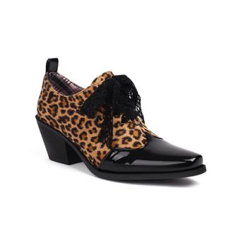 Generic Womens Mary Jane Loafers Square Toe Adjustable Buckle Strap Chunky Block Heel Platform Sole Comfortable Non Slip Autumn Flats Casual Office Shoes,Leop