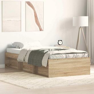 vidaXL Estructura De Cama Roble Sonoma 100x200 Cm Vidaxl
