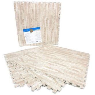 Trade Shop Trade Shop - Set 4 Pz Piastrella Eva Effetto Parquet 60x60cm Tappeto Puzzle Tappetino 194692