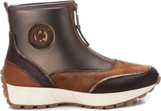 Xti Carmela Leather Collection Womens Sneaker Booties By Xti