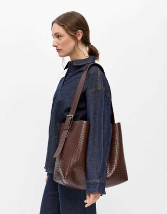 Object borsa da spalla marrone foca