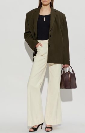 Victoria Beckham Top With Draping At The Back, Womens, Black