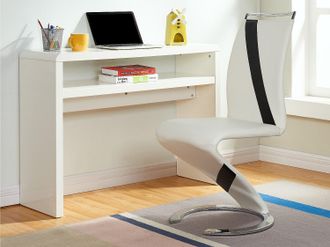 Vente-Unique Lotto di 2 sedie in Similpelle bianca e riga nera - TWIZY