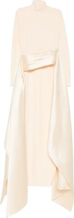 Solace London roll-neck maxi dress - Neutrals