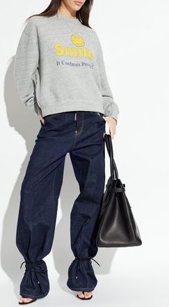 Dsquared2 Sweatshirt With Print, Womens, Grey