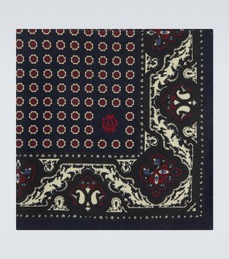 Dunhill Printed silk pocket square