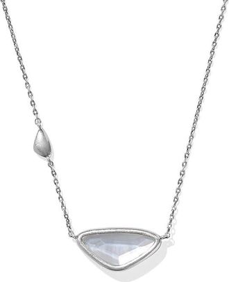 Kendra Scott Margot Short Pendant Womens Necklace Womens Necklace Vintage Silver Ivory Mother Of Pearl
