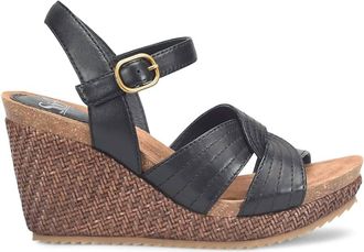 S&ouml;fft Womens Clarissa Wedge Sandal In Black