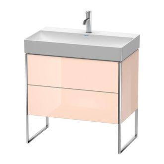 Duravit Duravit Xsquare Mueble De Pie 78,4 X 46,0 Cm, 2 Cajones, Para Lavabo Durasquare 235380, Color (frente/cuerpo): Perla De Albaricoque Laca De Alto Brill