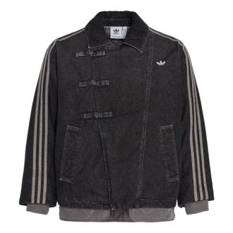 adidas New Year Pad Jacket Asia Sizing Medium Black Denim KR5066